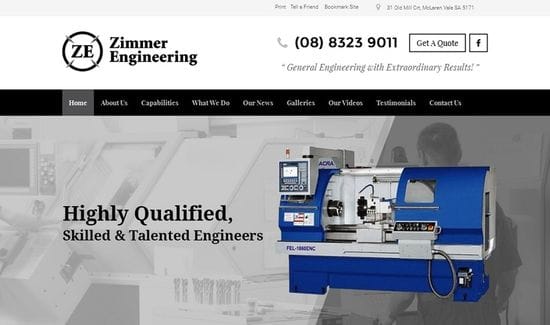 New Website Launched for Zimmer Engineering